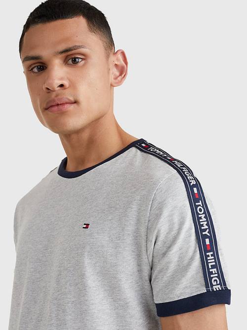 Tommy Hilfiger Logo Tape Pizsama Férfi Szürke | TH407QKA