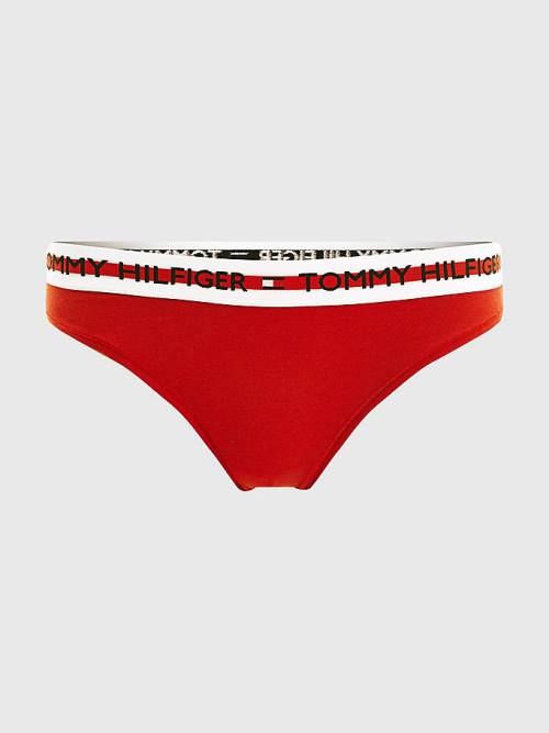 Tommy Hilfiger Logo Tape Waistband Briefs Fehérnemű Női Piros | TH038MOC