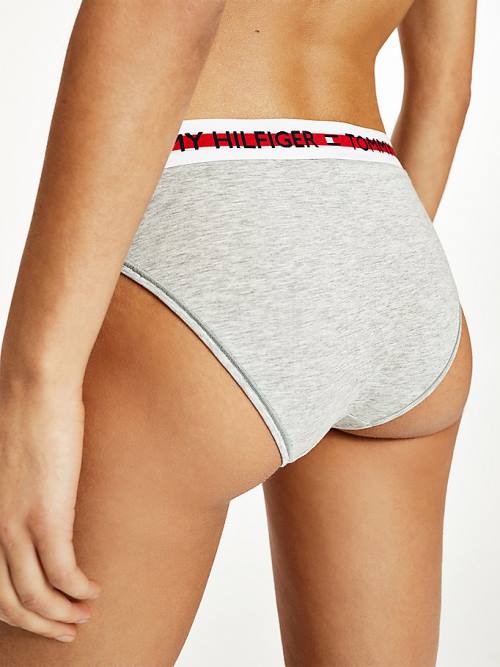 Tommy Hilfiger Logo Tape Waistband Briefs Fehérnemű Női Szürke | TH059SRV