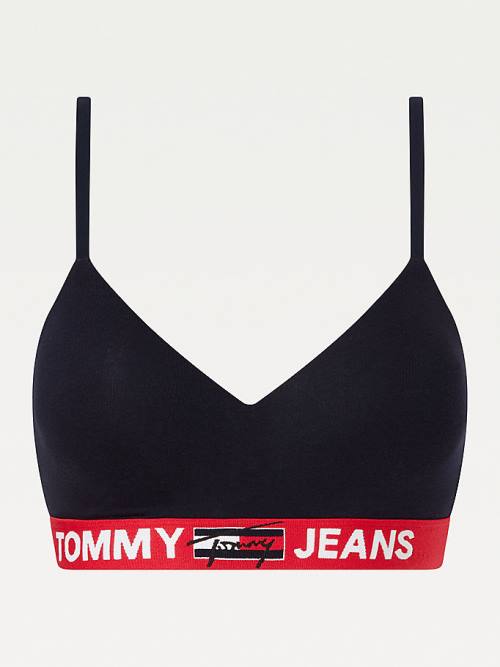 Tommy Hilfiger Logo Underband Padded Bralette Fehérnemű Női Kék | TH074JXG