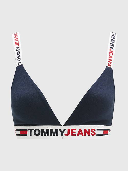 Tommy Hilfiger Logo Underband Triangle Bra Fehérnemű Női Kék | TH901XMQ