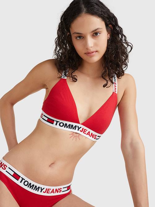 Tommy Hilfiger Logo Underband Triangle Bra Fehérnemű Női Piros | TH971EGI