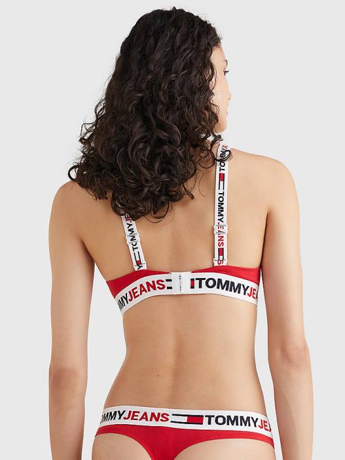 Tommy Hilfiger Logo Underband Triangle Bra Fehérnemű Női Piros | TH971EGI