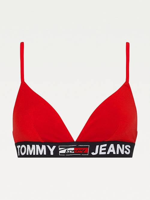 Tommy Hilfiger Logo Underband Unlined Triangle Bra Fehérnemű Női Piros | TH759UPE