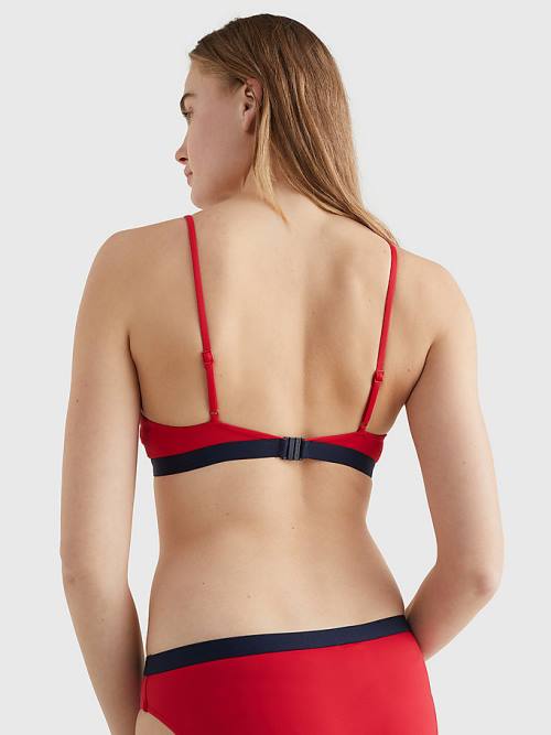 Tommy Hilfiger Logo Waistband Bikini Bralette Fürdőruha Női Piros | TH254OCL