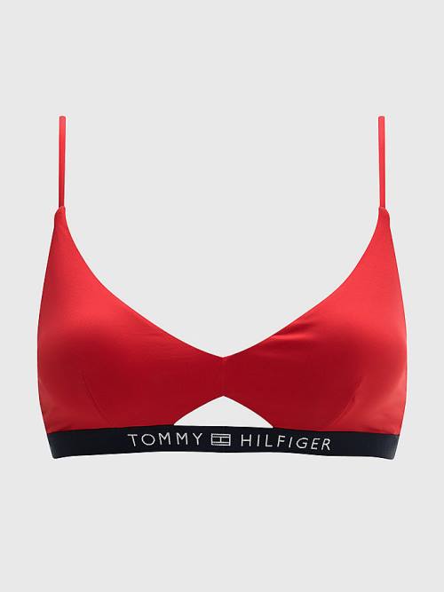 Tommy Hilfiger Logo Waistband Bikini Bralette Fürdőruha Női Piros | TH254OCL