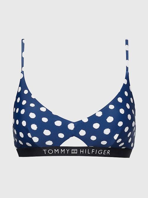 Tommy Hilfiger Logo Waistband Bikini Bralette Fürdőruha Női Kék | TH834BSA