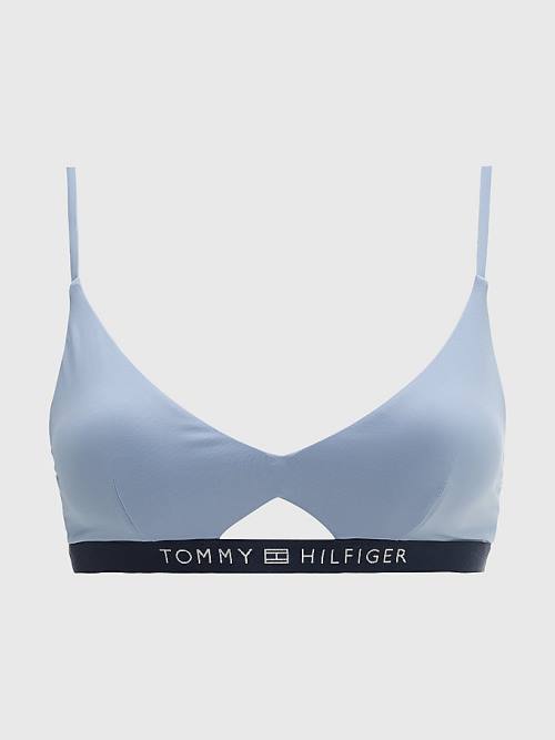 Tommy Hilfiger Logo Waistband Bikini Bralette Fürdőruha Női Kék | TH847SNP