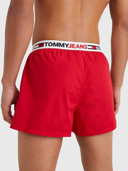 Tommy Hilfiger Logo Waistband Boxer Shorts Fehérnemű Férfi Piros | TH536PAL