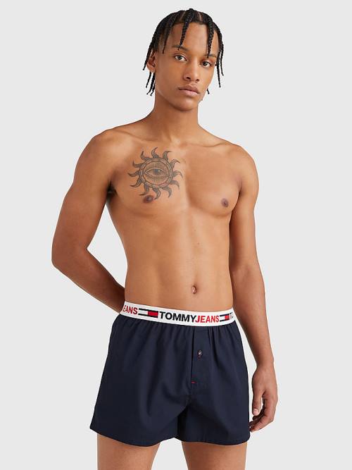 Tommy Hilfiger Logo Waistband Boxer Shorts Fehérnemű Férfi Kék | TH704PSZ