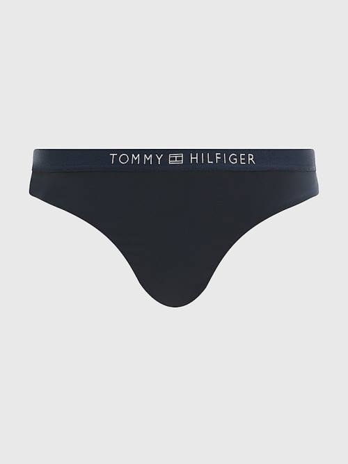 Tommy Hilfiger Logo Waistband Brazilian Bikini Bottoms Fürdőruha Női Kék | TH190OVW