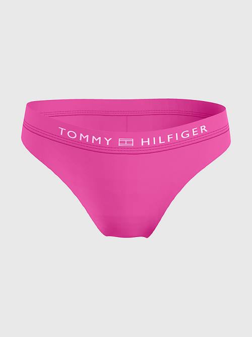 Tommy Hilfiger Logo Waistband Brazilian Bikini Bottoms Fürdőruha Női Rózsaszín | TH976EDA