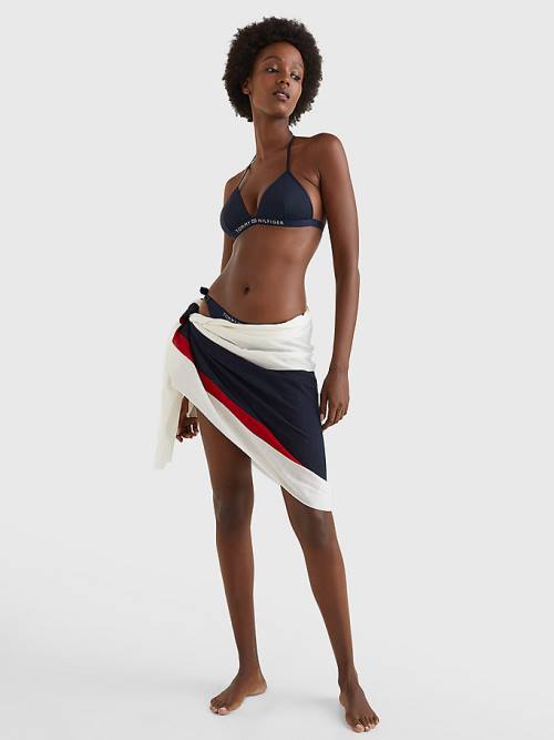 Tommy Hilfiger Logo Waistband Cheeky Fit Bikini Bottoms Fürdőruha Női Kék | TH027ODK