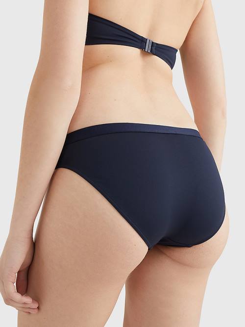 Tommy Hilfiger Logo Waistband Classic Bikini Bottoms Fürdőruha Női Kék | TH735TKB