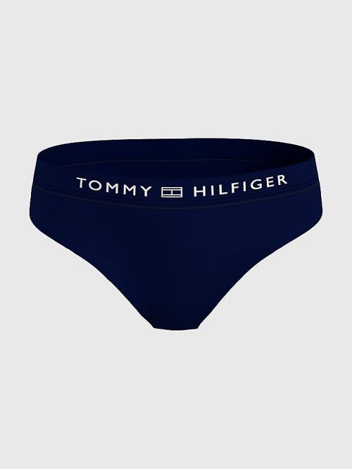 Tommy Hilfiger Logo Waistband Classic Bikini Bottoms Fürdőruha Női Kék | TH735TKB