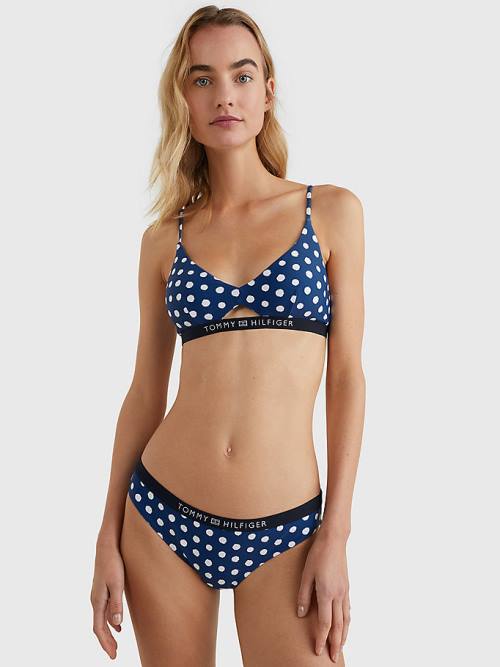 Tommy Hilfiger Logo Waistband Classic Bikini Bottoms Fürdőruha Női Kék | TH829JHL