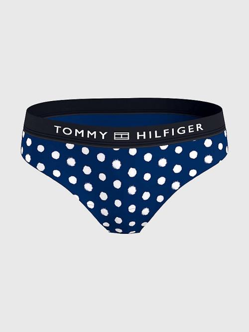 Tommy Hilfiger Logo Waistband Classic Bikini Bottoms Fürdőruha Női Kék | TH829JHL