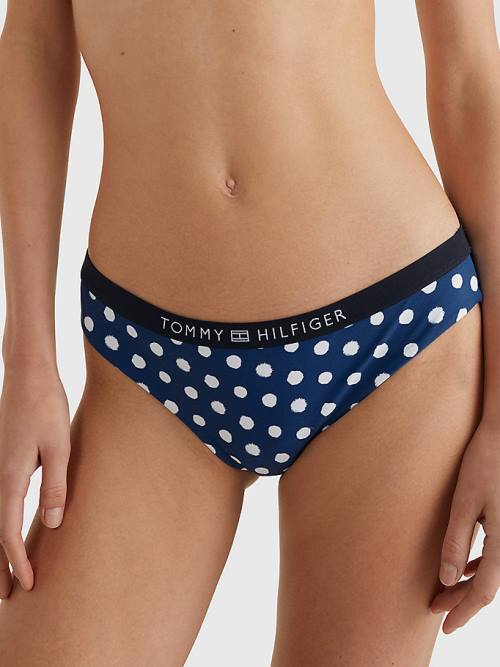 Tommy Hilfiger Logo Waistband Classic Bikini Bottoms Fürdőruha Női Kék | TH829JHL