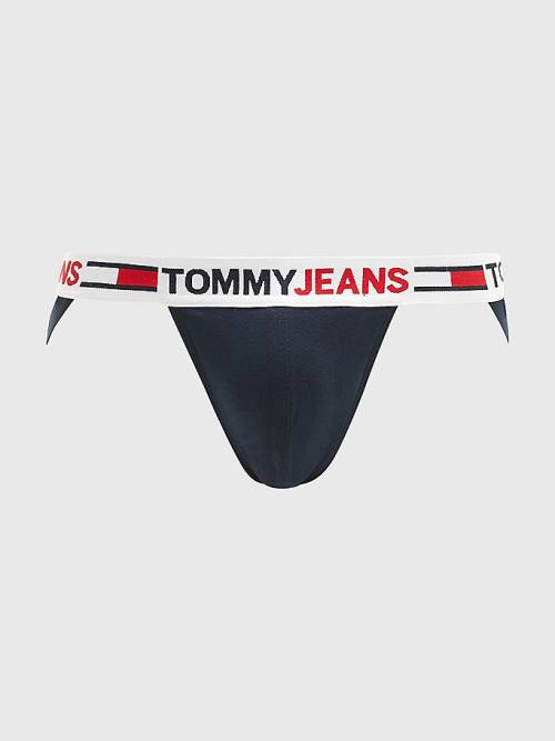 Tommy Hilfiger Logo Waistband Jockstrap Fehérnemű Férfi Kék | TH208QMG