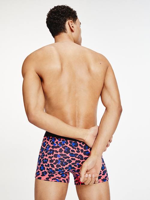 Tommy Hilfiger Logo Waistband Print Trunks Fehérnemű Férfi Rózsaszín | TH012ZWX