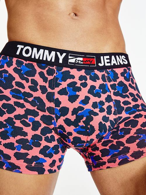 Tommy Hilfiger Logo Waistband Print Trunks Fehérnemű Férfi Rózsaszín | TH012ZWX