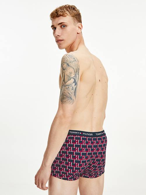 Tommy Hilfiger Logo Waistband Print Trunks Fehérnemű Férfi Bézs | TH120FNT