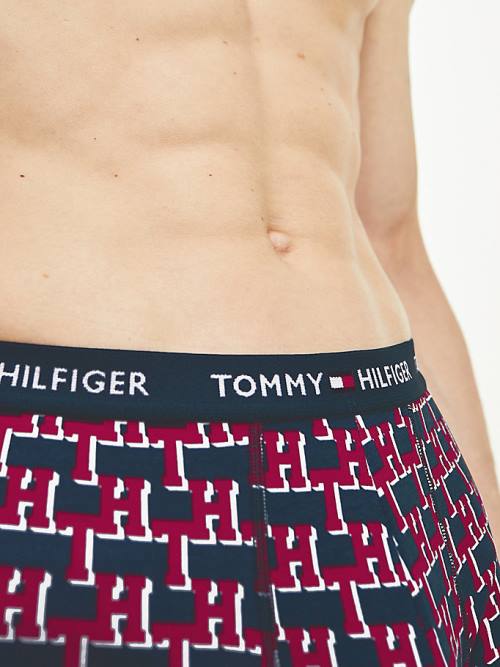 Tommy Hilfiger Logo Waistband Print Trunks Fehérnemű Férfi Bézs | TH120FNT