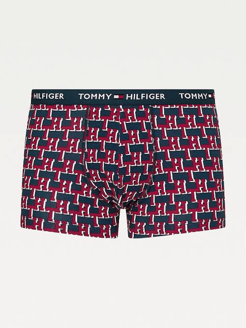 Tommy Hilfiger Logo Waistband Print Trunks Fehérnemű Férfi Bézs | TH120FNT