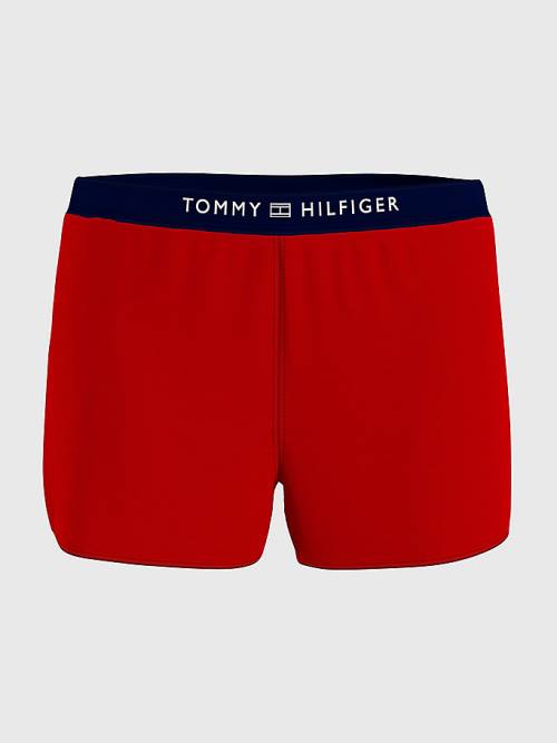 Tommy Hilfiger Logo Waistband Terry Shorts Fürdőruha Női Piros | TH147LUK