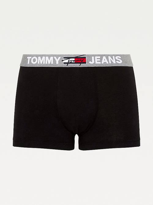 Tommy Hilfiger Logo Waistband Trunks Fehérnemű Férfi Fekete | TH051BLT