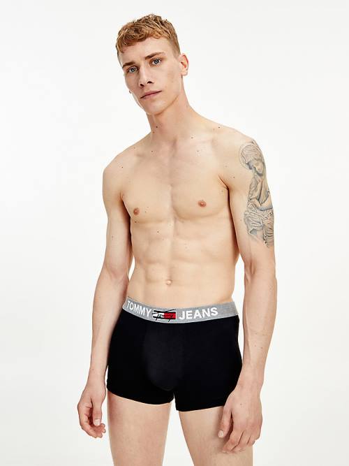 Tommy Hilfiger Logo Waistband Trunks Fehérnemű Férfi Fekete | TH051BLT