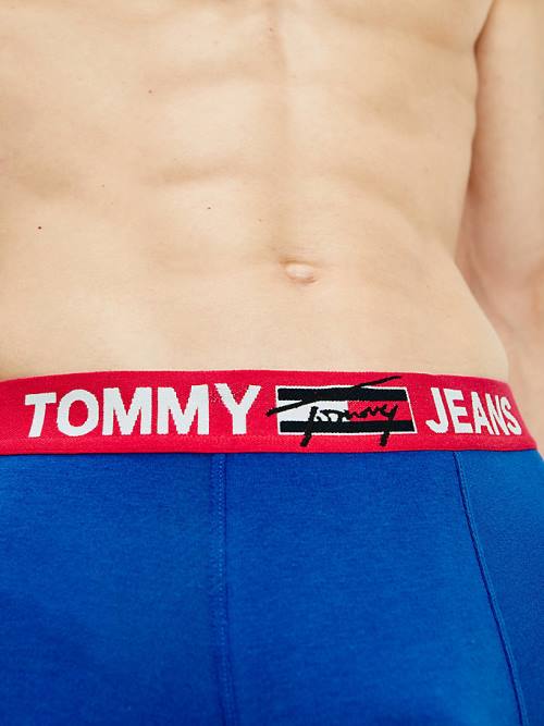 Tommy Hilfiger Logo Waistband Trunks Fehérnemű Férfi Kék | TH507XJK