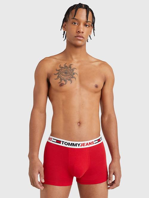 Tommy Hilfiger Logo Waistband Trunks Fehérnemű Férfi Piros | TH512MXC