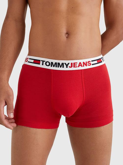 Tommy Hilfiger Logo Waistband Trunks Fehérnemű Férfi Piros | TH512MXC