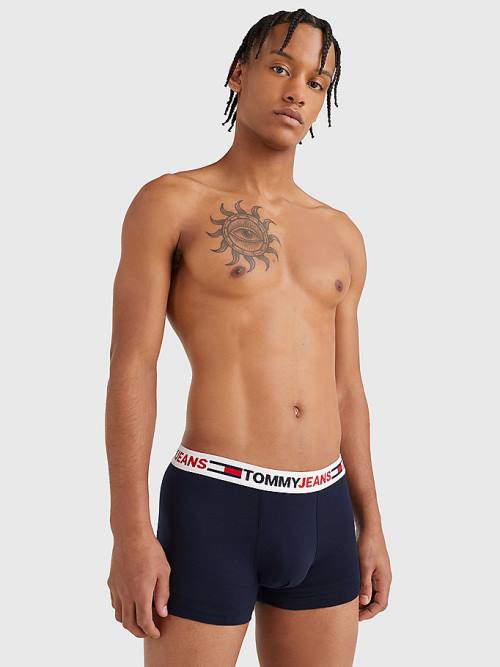 Tommy Hilfiger Logo Waistband Trunks Fehérnemű Férfi Kék | TH537WHJ