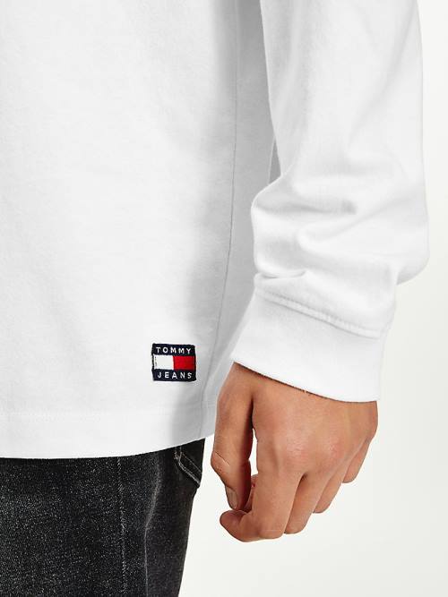 Tommy Hilfiger Long Sleeve Relaxed Fit Póló Férfi Fehér | TH354VMO