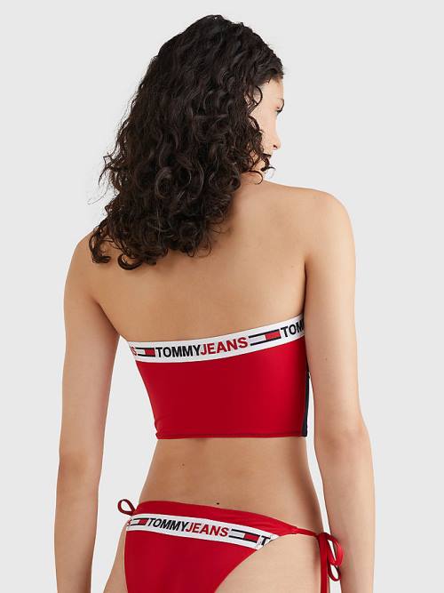 Tommy Hilfiger Longline Bandeau Bikini Top Fürdőruha Női Kék | TH908JWP