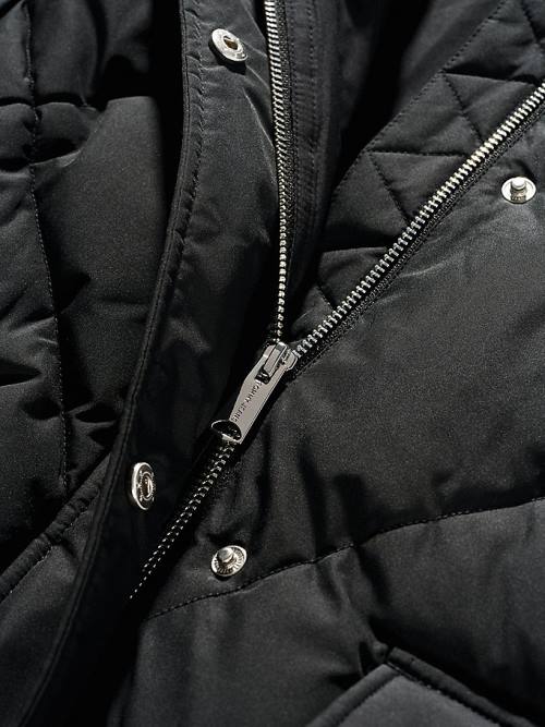 Tommy Hilfiger Longline Down Puffer Coat Kabát Női Fekete | TH185DTR