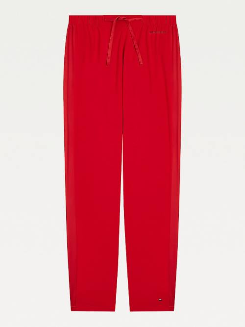 Tommy Hilfiger Lounge Contrast Stripe Stretch Trousers Pizsama Női Piros | TH031XVL