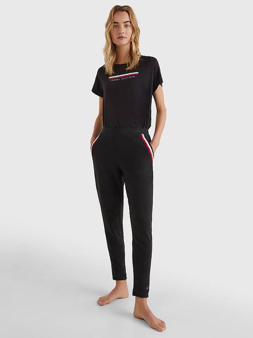 Tommy Hilfiger Lounge Cuffed Joggers Nadrág Női Fekete | TH067WHF