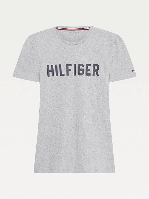 Tommy Hilfiger Lounge Logo Organic Pamut Pizsama Férfi Szürke | TH790JTB