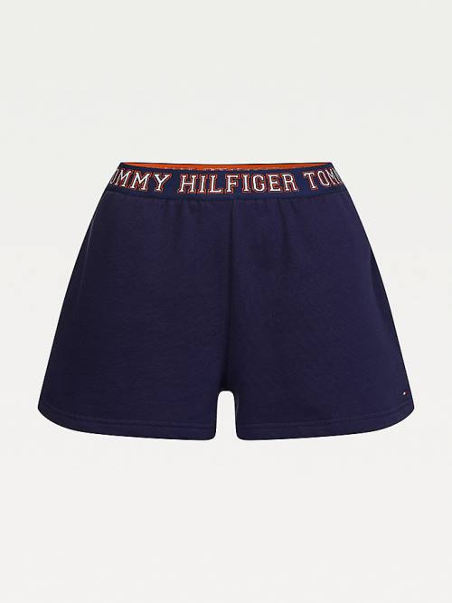 Tommy Hilfiger Lounge Logo Waistband Pálya Rövidnadrág Női Kék | TH693RNK