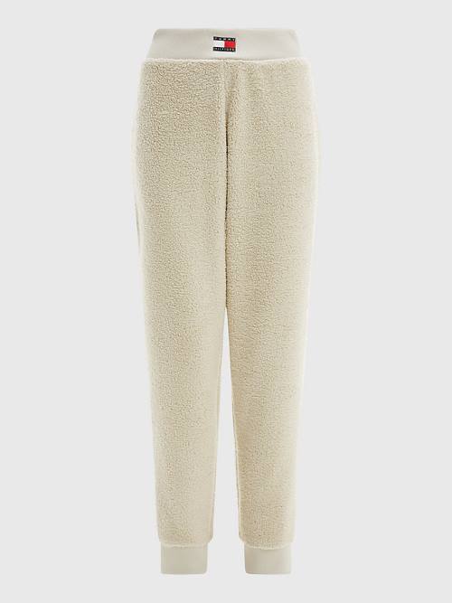 Tommy Hilfiger Lounge Sherpa Joggers Nadrág Női Bézs | TH617ENM