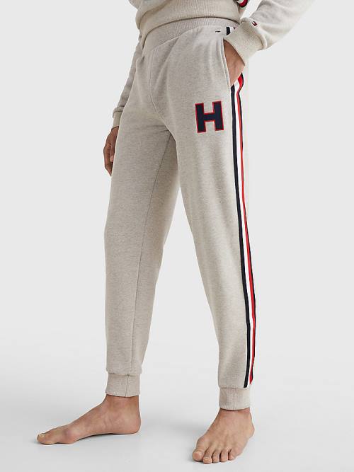 Tommy Hilfiger Lounge Signature Tape Joggers Pizsama Férfi Bézs | TH439EAS