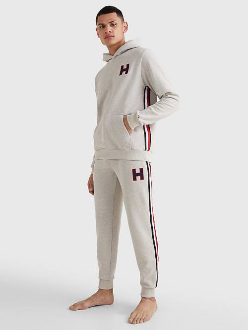 Tommy Hilfiger Lounge Signature Tape Joggers Pizsama Férfi Bézs | TH439EAS