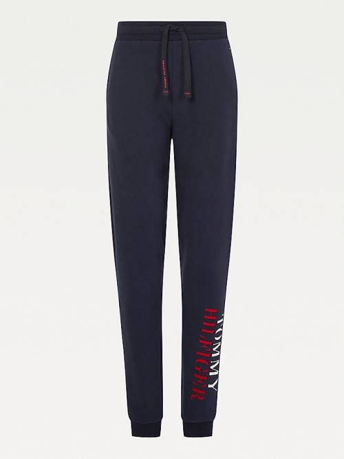 Tommy Hilfiger Lounge Ultra Soft Logo Joggers Nadrág Női Kék | TH275XUE