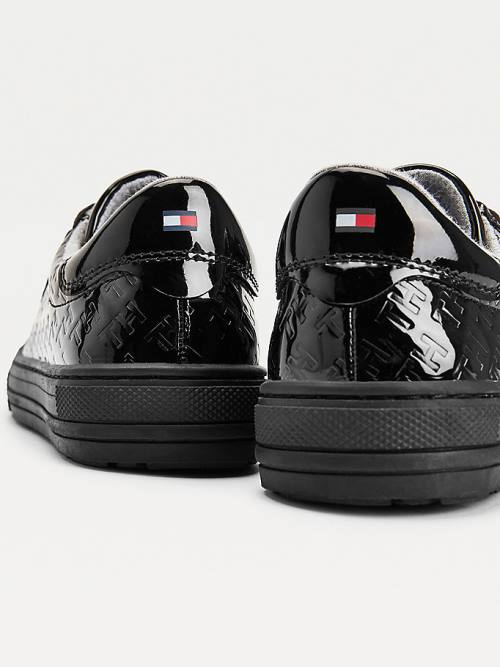 Tommy Hilfiger Low-Top Csipke-Up Tornacipő Lány Fekete | TH928PDX