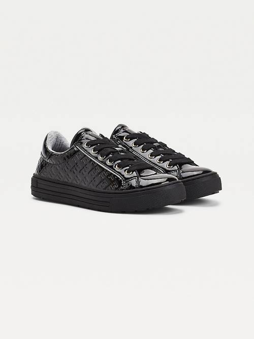 Tommy Hilfiger Low-Top Csipke-Up Tornacipő Lány Fekete | TH928PDX