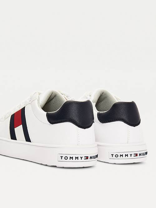 Tommy Hilfiger Low-Top Flag Tornacipő Fiú Fehér | TH056IHU