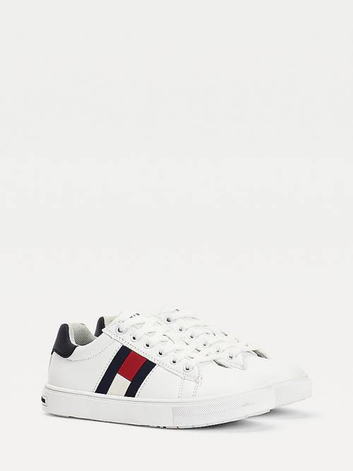 Tommy Hilfiger Low-Top Flag Tornacipő Fiú Fehér | TH056IHU